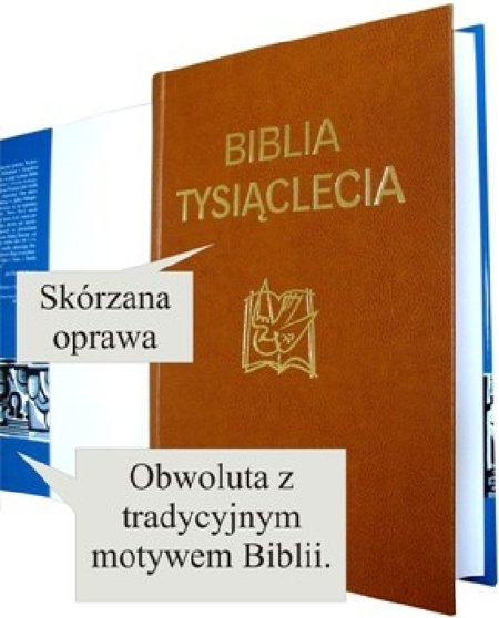 Biblia Tysiąclecia A4 Papieska twarda niebieska