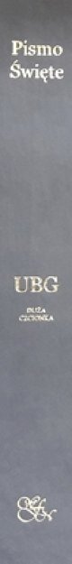 Uwspółcześniona Biblia Gdańska UBG duża ekoskóra PU F2 złoto duża czcionka morski.