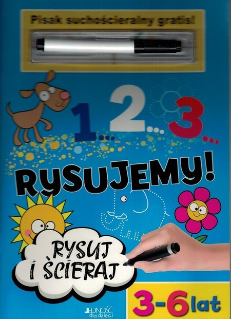 1... 2... 3... Rysujemy! Książka z pisakiem sucho ścieralny - Ola Makowska