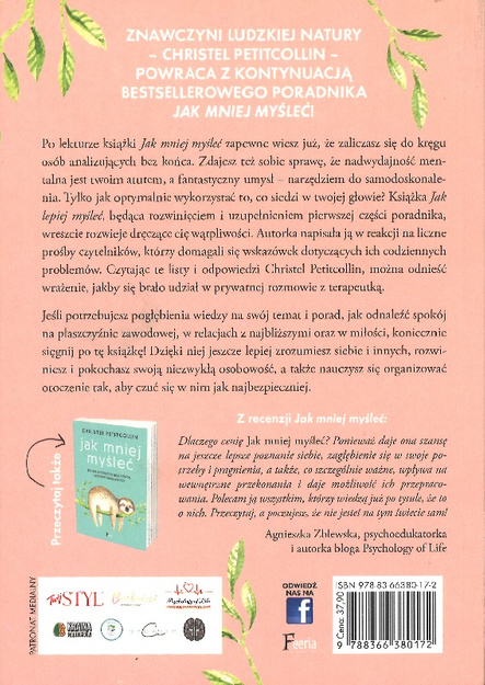Jak lepiej myśleć Dla analizujących bez końca i wysoko wrażliwych - Christel Petitcollin