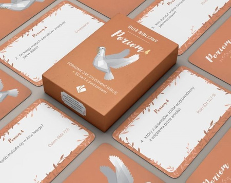 Quiz biblijny Poziom 4 Pudełko z kartami Poradnik jak studiować Biblię