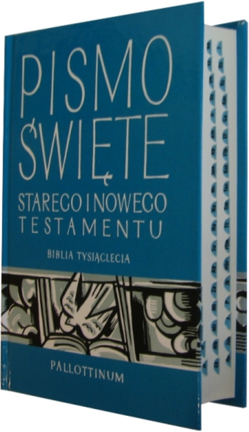 Biblia Tysiąclecia mała twarda index oazowa niebieska