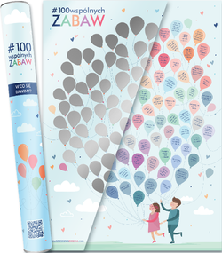 Plakat ze zdrapką dla dzieci. 100 wspólnych zabaw - w tubie