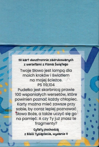 Wersety dla chłopców - Pudełko z wersetami na kartach