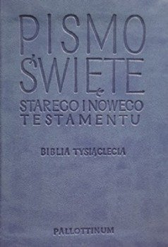 Biblia Tysiąclecia mała miękka Travel ekoskóra jasnoniebieska