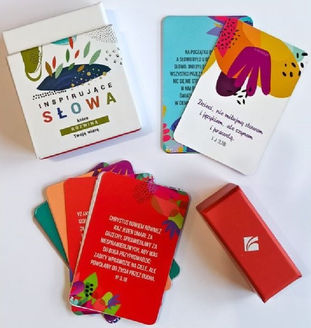 Inspirujące słowa, które rozwiną twoja wiarę - Pudełko z wersetami na kartach