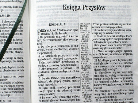 Nowy Testament z księgami Psalmów i Przysłów UBG - oprawa PU ekoskóra morska