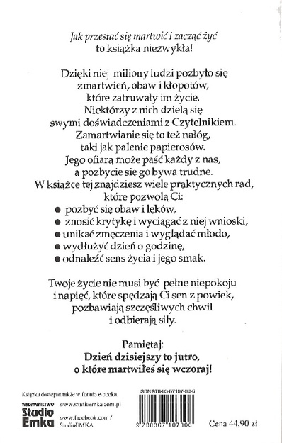 Jak przestać się martwić i zacząć żyć - Dale Carnegie - oprawa miękka