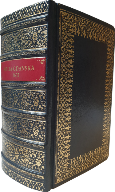 Biblia Gdańska 1632 rok - skórzana ekskluzywna oprawa ze złoceniami - Reprint