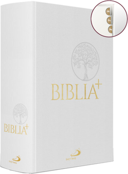 Biblia Edycja Świętego Pawła Biblia Plus - płótno biała z paginacją - oprawa twarda