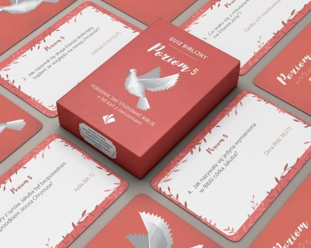 Quiz biblijny Poziom 5 Pudełko z kartami Poradnik jak studiować Biblię