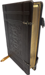 Uwspółcześniona Biblia Gdańska UBG F1 średnia skórzana ekskluzywna oprawa ze złoceniami zapinki