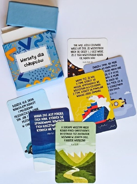Wersety dla chłopców - Pudełko z wersetami na kartach