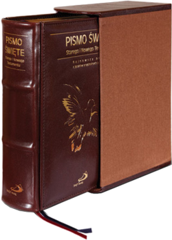 Biblia duża Edycji Świętego Pawła - oprawa z litej skóry, brąz