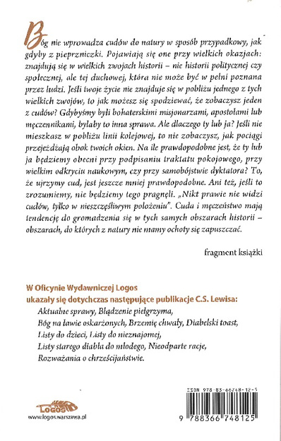 Cuda Czy naprawdę się zdarzają? - C.S. Lewis - oprawa miękka