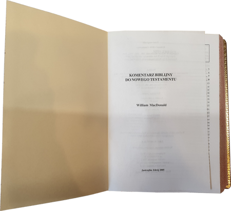 Komentarz Biblijny do Nowego Testamentu - William MacDonald - skórzana ekskluzywna oprawa ze złoceniami