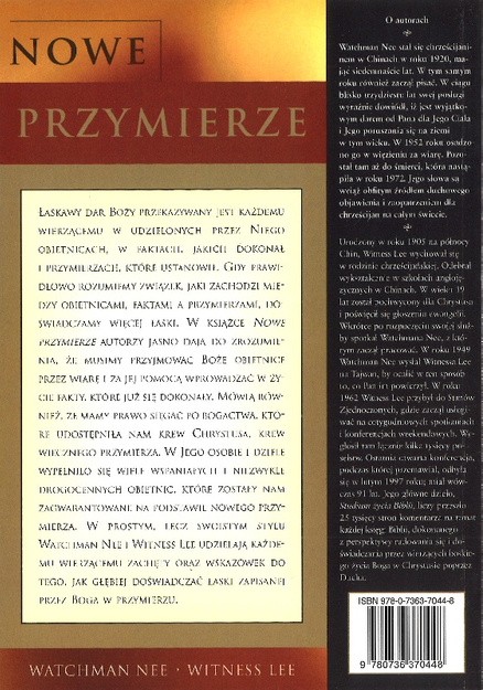 Nowe Przymierze - Watchman Nee - oprawa miękka