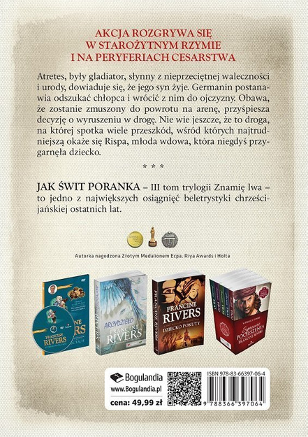 Jak świt poranka Znamię lwa Tom III - Francine Rivers - oprawa miękka 2022