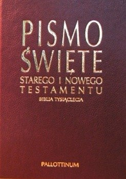 Biblia Tysiąclecia duża twarda złoto index ekozłotoskóra brąz