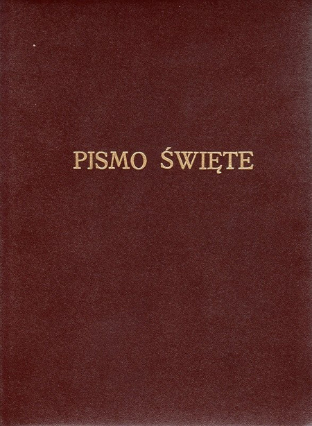 Nowa Biblia Gdańska NBG zamek skóra index brąz