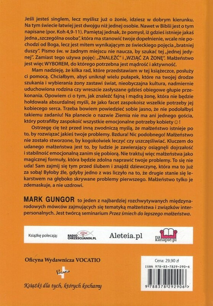 Jak znaleźć fajną żonę - Mark Gungor - oprawa twarda