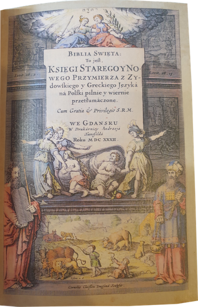 Biblia Gdańska 1632 rok - skórzana ekskluzywna oprawa ze złoceniami - Reprint