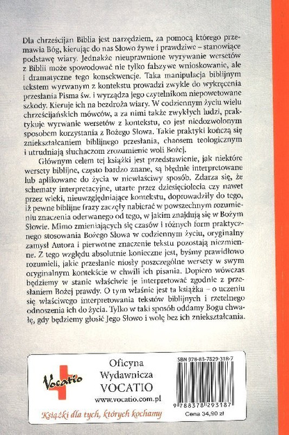Wersety Biblijne które wyrwane z kontekstu są często błędnie interpretowane - Eric J. Bargerhuff