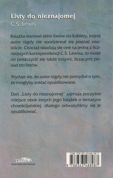 Listy do nieznajomej - C.S. Levis - oprawa miękka