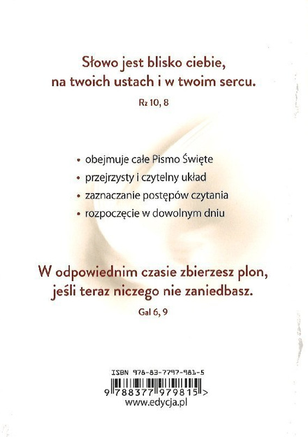 Biblia w 365 dni Plan czytania - MINI - wersja kieszonkowa