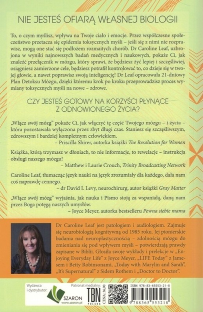 Włącz swój mózg - dr Caroline Leaf - oprawa miękka