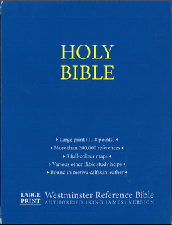 Holy Bible KJV – Westminster Reference Bible Large Print – skóra