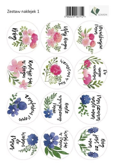 Zestaw naklejek 1 - kwiaty