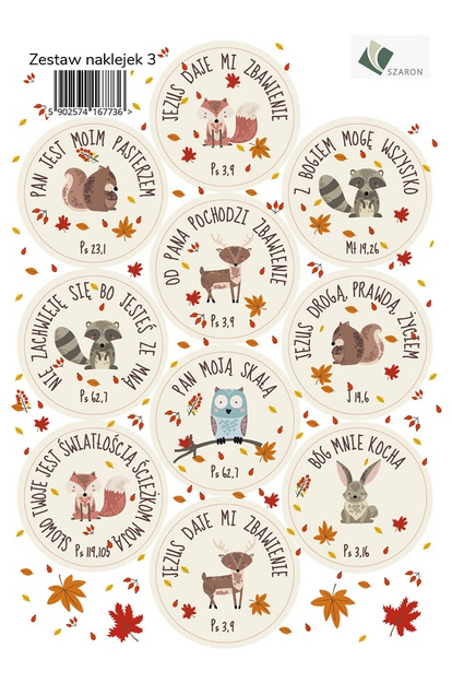 Zestaw naklejek - zwierzątka