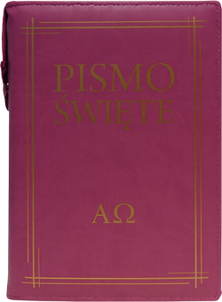 Biblia Warszawsko-Praska Stary i Nowy Testament WDS duża etui zamek róż