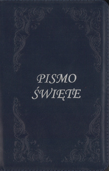 Biblia Tysiąclecia mała index skóra zamek oazowa granatowa