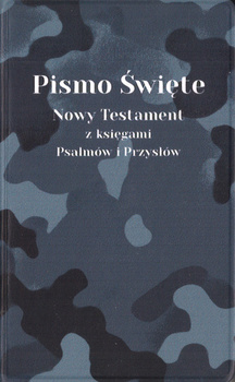 Nowy Testament z księgami Psalmów i Przysłów Uwspółcześniona Biblia Gdańska UBG mini - oprawa miękka niebieskie moro