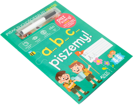 A... B... C... Piszemy! Książka z pisakiem suchościeralnym - Oliwia Dulęba