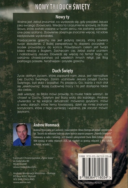 Nowy Ty i Duch Święty - Andrew Wommack - oprawa miękka