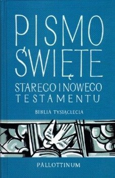 Biblia Tysiąclecia A4 Papieska twarda złocone brzegi kartek niebieska