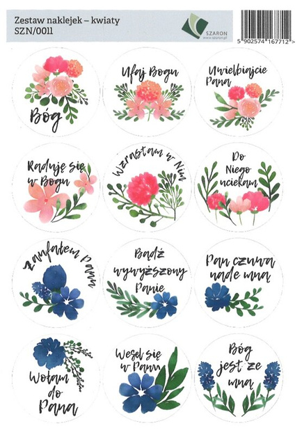 Zestaw naklejek 1 - kwiaty