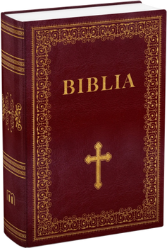 Biblia Warszawsko-Praska Biblia Edukacyjna ze złotą ręcznie wyciskaną pieczęcią papieską