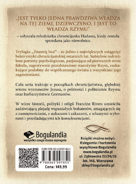 Znamię Lwa BOX Głos w wietrze Echo w ciemności Jak świt poranka - Francine Rivers - Audiobook CD/MP3