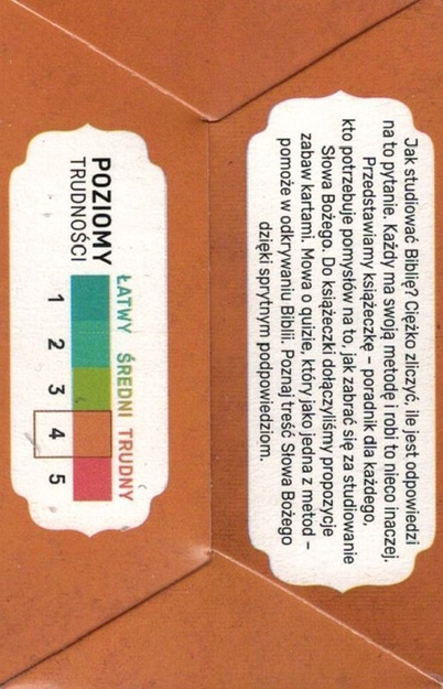 Quiz biblijny Poziom 4 Pudełko z kartami Poradnik jak studiować Biblię