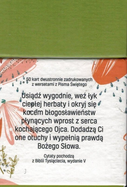 Błogosławieństwa które ogrzeją twoje serce - Pudełko z wersetami na kartach