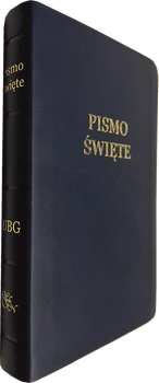 Uwspółcześniona Biblia Gdańska UBG średnia ekoskóra PU F0 złoto czarna