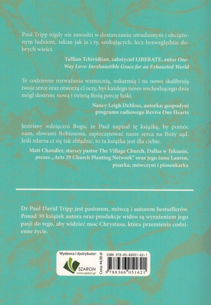 Łaska na co dzień - codzienne rozważania - Paul David Tripp - oprawa twarda