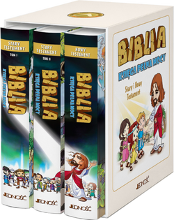 Biblia Księga pełna mocy Stary i Nowy Testament Komiks 1-3 tom - etui - oprawa twarda