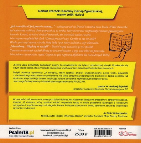 O chłopcu, który spotkał anioła. Ewangeliczne przygody Daniela - Karolina Garlej-Zgorzelska