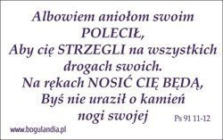 Magnes 56 na lodówkę Albowiem aniołom swoim POLECIŁ