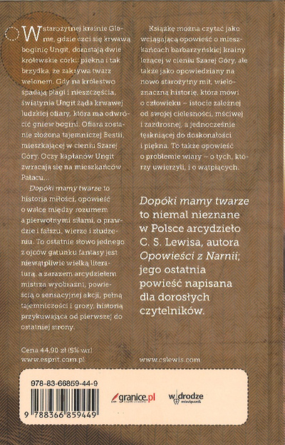 Dopóki mamy twarze - C.S. Lewis - oprawa twarda